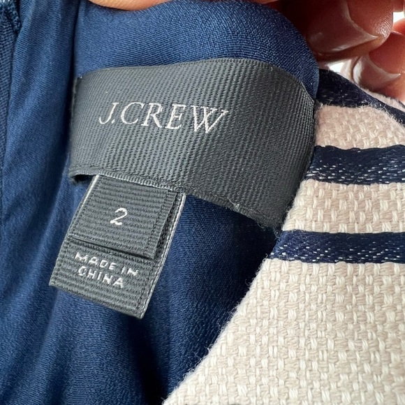 J. Crew striped dress sleeveless fit flare size 2 - Picture 11 of 12